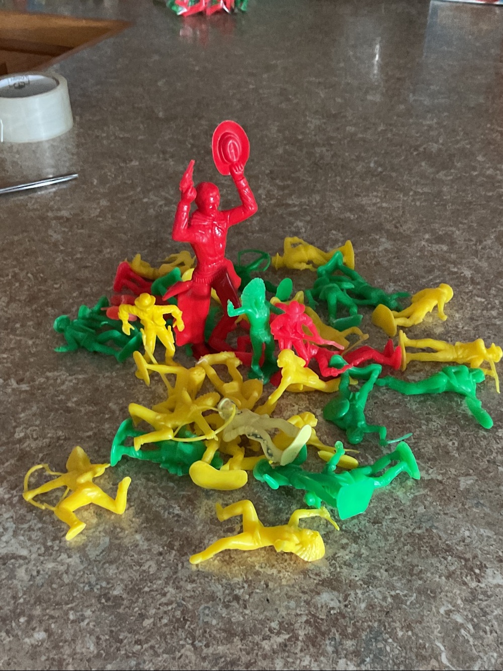 Classic Plastic Toy Soldier Set - Red, Yellow & Green